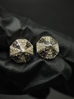 Geometric Moissanite Pyramid Stud Earrings – 925 Silver Jewelry for Women
