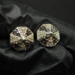 Geometric Moissanite Pyramid Stud Earrings – 925 Silver Jewelry for Women