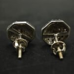 Geometric Moissanite Pyramid Stud Earrings – 925 Silver Jewelry for Women
