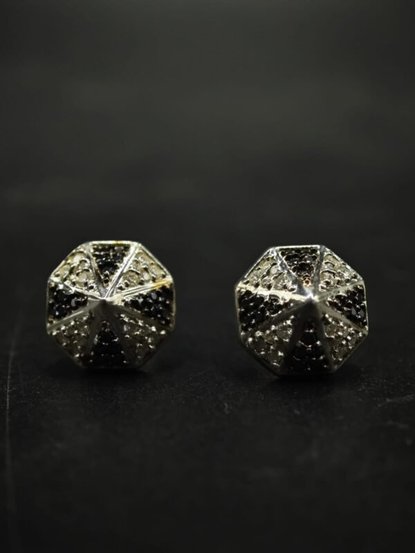 Geometric Moissanite Pyramid Stud Earrings – 925 Silver Jewelry for Women