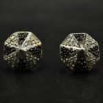 Geometric Moissanite Pyramid Stud Earrings – 925 Silver Jewelry for Women