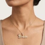 Moissanite Diamond Name Pendant For Women's Wear In 925 Silver.