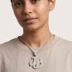 Tester Passing Moissanite "JB" Pendant In 925 Sterling Silver.