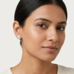 Classic Round Halo Moissanite Cluster Stud Earrings | 925 Sterling Silver