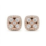 Tester Passing Moissanite Stud Earrings Square Shape In 925 Sterling Silver.