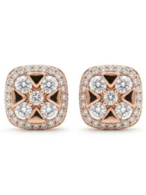 Tester Passing Moissanite Stud Earrings Square Shape In 925 Sterling Silver.