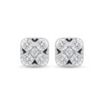 Cushion Cut Moissanite Stud Earrings for Men – VVS 925 Sterling Silver Iced Studs
