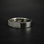 Moissanite Pave Band Ring for Men
