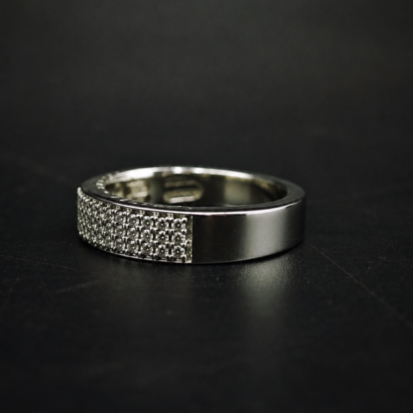 Moissanite Pave Band Ring for Men