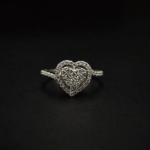 Moissanite Heart Ring for Women