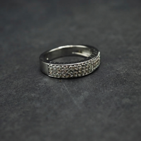 Moissanite Pave Band Ring for Men