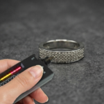 Moissanite Pave Band Ring for Men