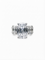 Elegant Cushion Cut CZ Ring In 925 Sterling Silver