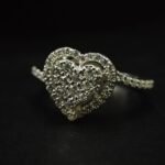 Moissanite Heart Ring for Women