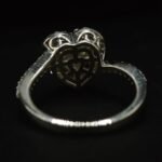 Moissanite Heart Ring for Women