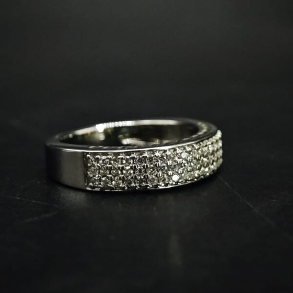 Moissanite Pave Band Ring for Men
