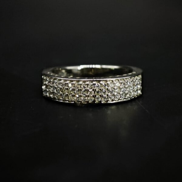 Moissanite Pave Band Ring for Men