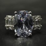 Elegant Cushion Cut CZ Ring In 925 Sterling Silver