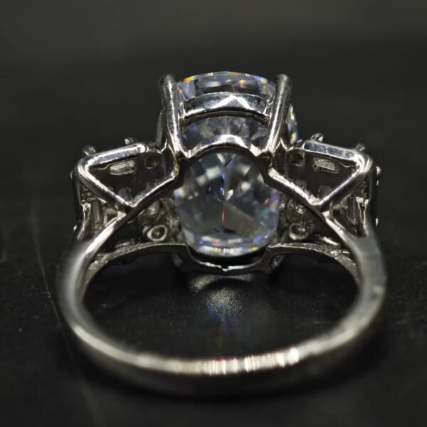 Elegant Cushion Cut CZ Ring In 925 Sterling Silver