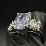 Elegant Cushion Cut CZ Ring In 925 Sterling Silver