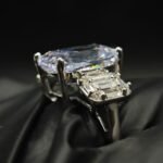 Elegant Cushion Cut CZ Ring In 925 Sterling Silver