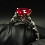 Heart Shaped Red CZ Ring With 925 Silver