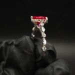 Heart Shaped Red CZ Ring With 925 Silver
