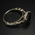 Black Heart Shaped Ring for Women