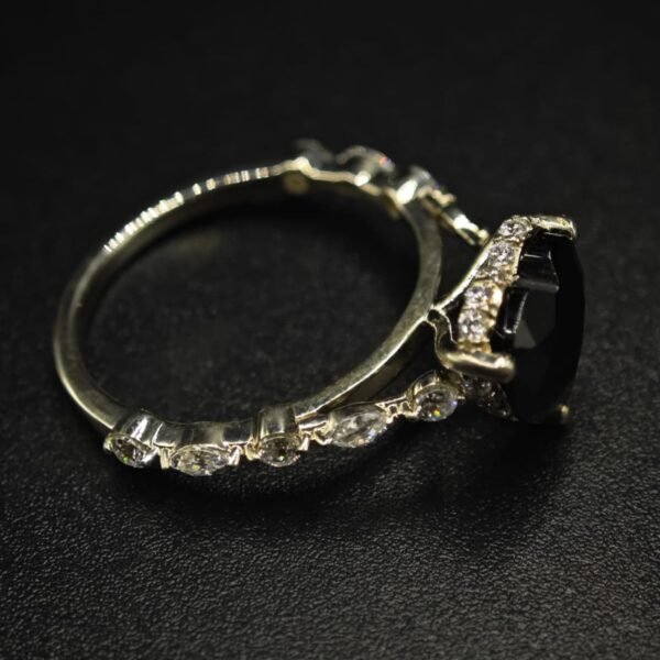 Black Heart Shaped Ring for Women