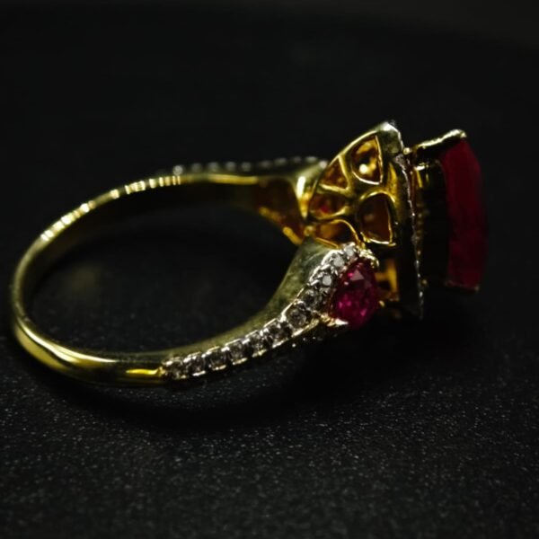 Pear Cut Red Ruby CZ 925 Sterling Silver