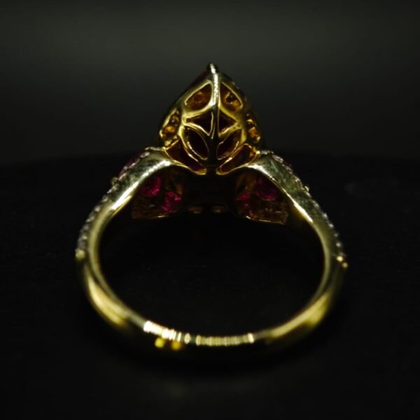 Pear Cut Red Ruby CZ 925 Sterling Silver
