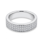 Moissanite Pave Band Ring for Men