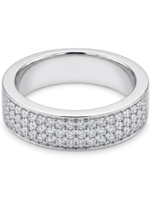 Moissanite Pave Band Ring for Men