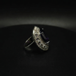 Amethyst Cushion Cut CZ Ring for Women