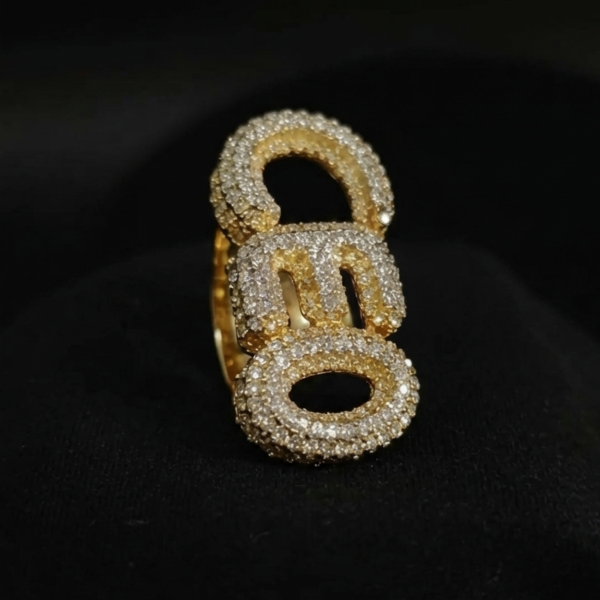 Moissanite CEO Ring In 925 Sterling Silver