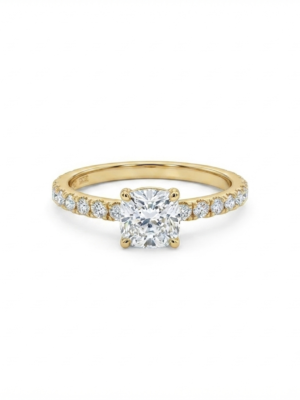 Cushion CZ Ring In 925 Sterling Silver