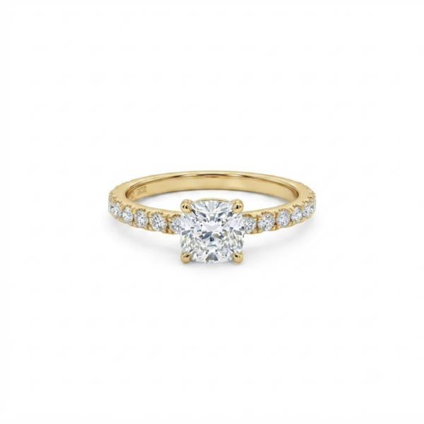 Cushion CZ Ring In 925 Sterling Silver