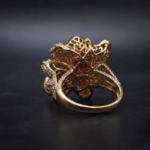 Ruby Red Floral Statement Ring