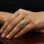 Marquise & Round Moissanite Ring