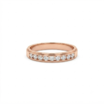 Moissanite Round Cut Band Ring