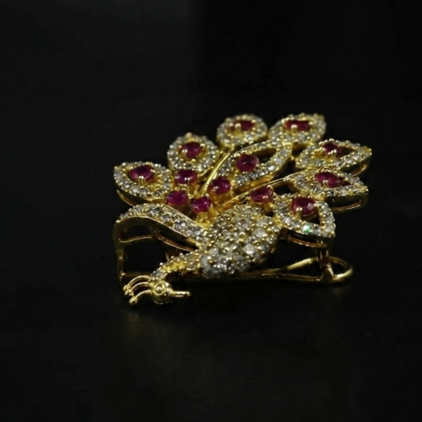 Exquisite Peacock Design CZ Ring