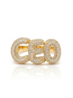 Moissanite CEO Ring In 925 Sterling Silver