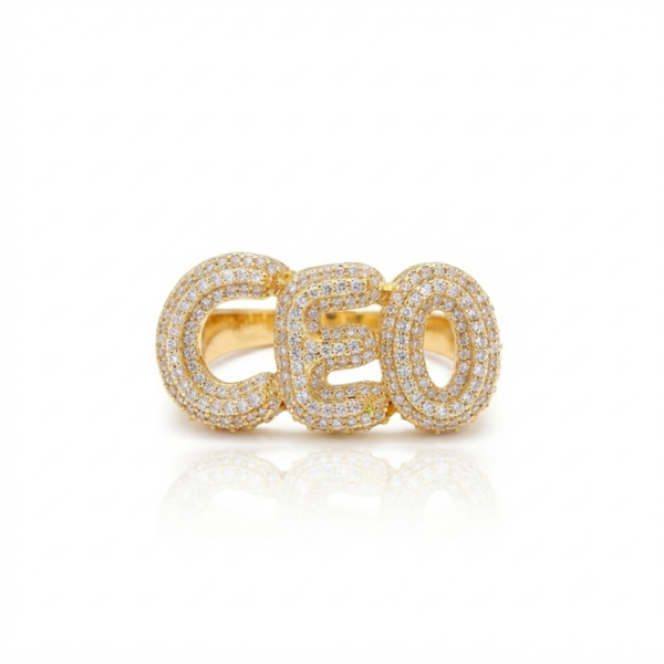 Moissanite CEO Ring In 925 Sterling Silver