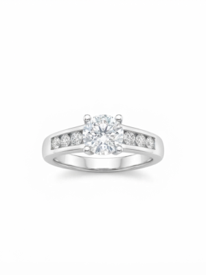 Round Moissanite Solitaire Ring