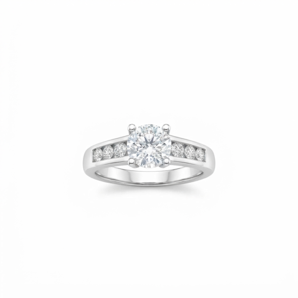 Round Moissanite Solitaire Ring