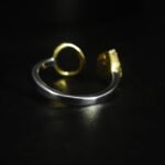 Letter O And Heart Moissanite Ring