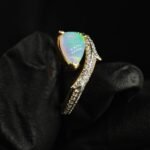 Opal Pear Shaped Ring In 925 Sterling Silver
