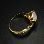 Opal Pear Shaped Ring In 925 Sterling Silver