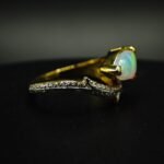 Opal Pear Shaped Ring In 925 Sterling Silver