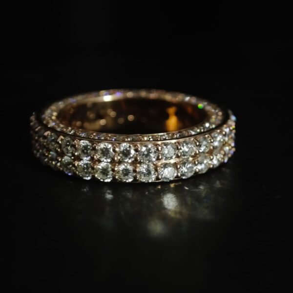 Double Row Moissanite Eternity Band